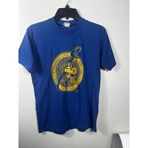 VTG 1981 Choo Choo Classic 5 Mile Race T-Shirt Blue Natty Light Beer M USA Made